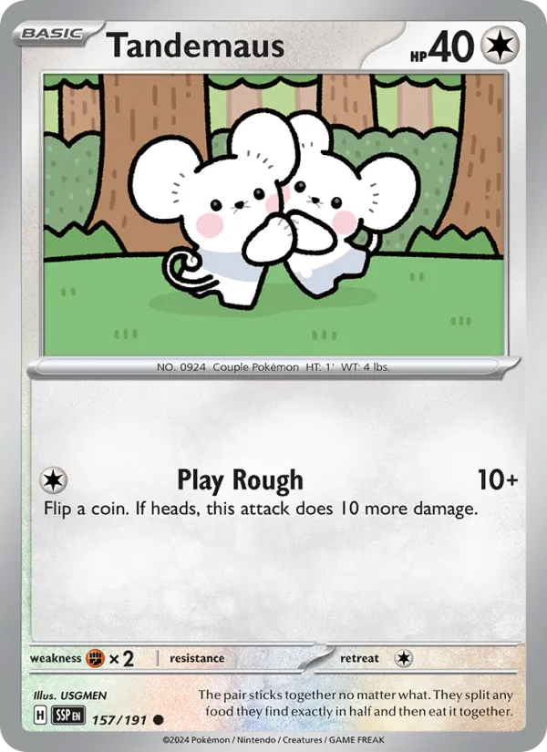 Tandemaus Normal 157/191 Surging Sparks Pokémon Card