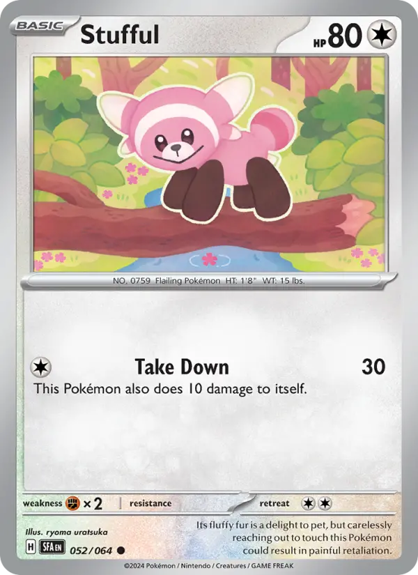 Stufful Non-Foil 052/64 Shrouded Fable Pokémon Card