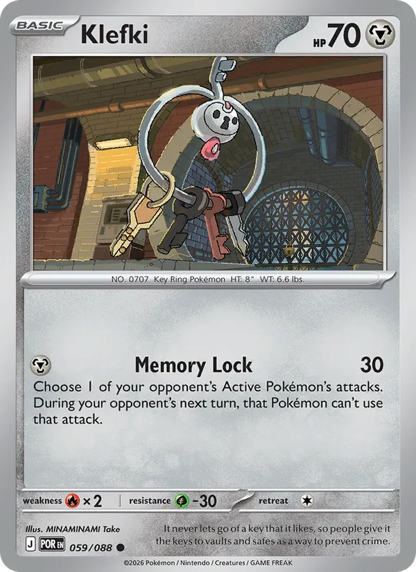 Klefki Non-Holo 059/88 Perfect Order Pokémon Card