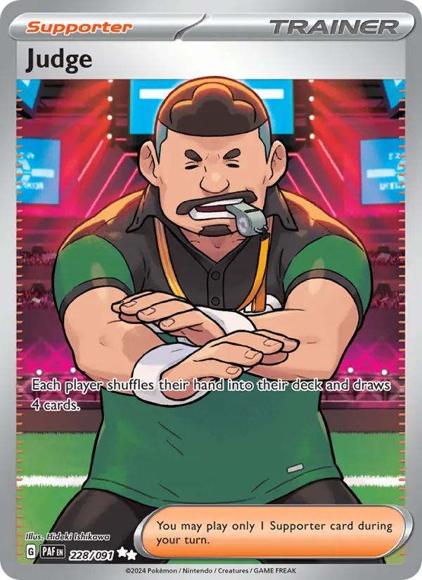Judge Holo 228/91 Paldean Fates Pokémon Card