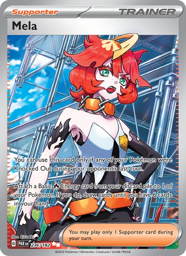Mela Holo 236/182 Paradox Rift Pokémon Card