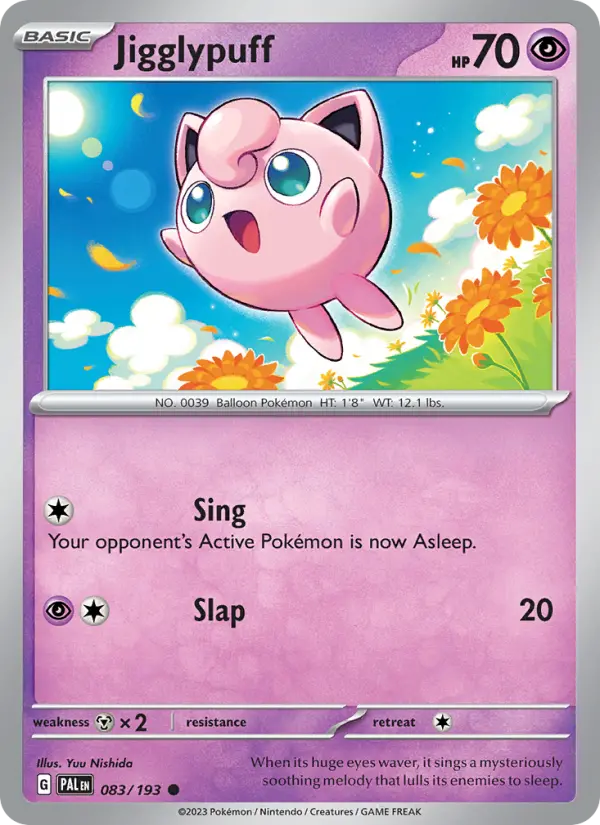 Jigglypuff Non-Foil 083/193 Paldea Evolved Pokémon Card