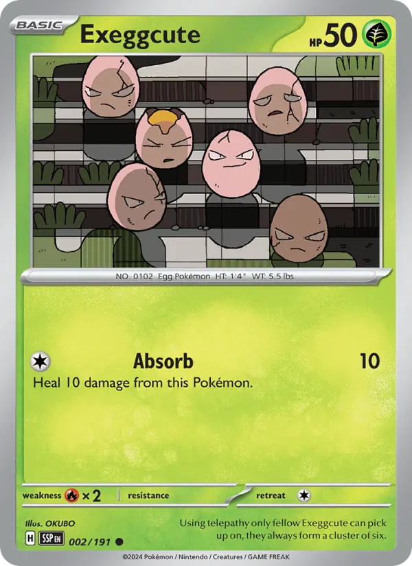 Exeggcute Normal 002/191 Surging Sparks Pokémon Card