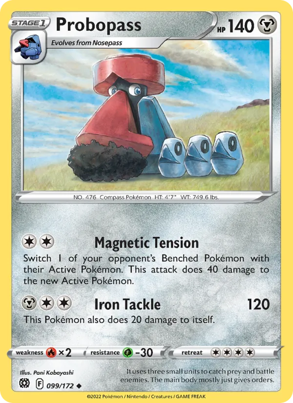 Probopass Reverse Holo 099/172 Brilliant Stars Pokémon Card