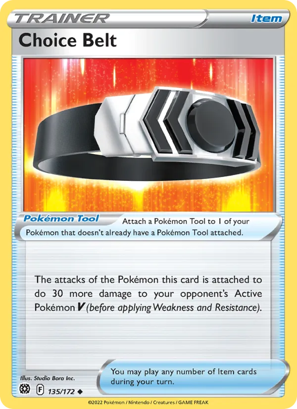 Choice Belt Reverse Holo 135/172 Brilliant Stars Pokémon Card