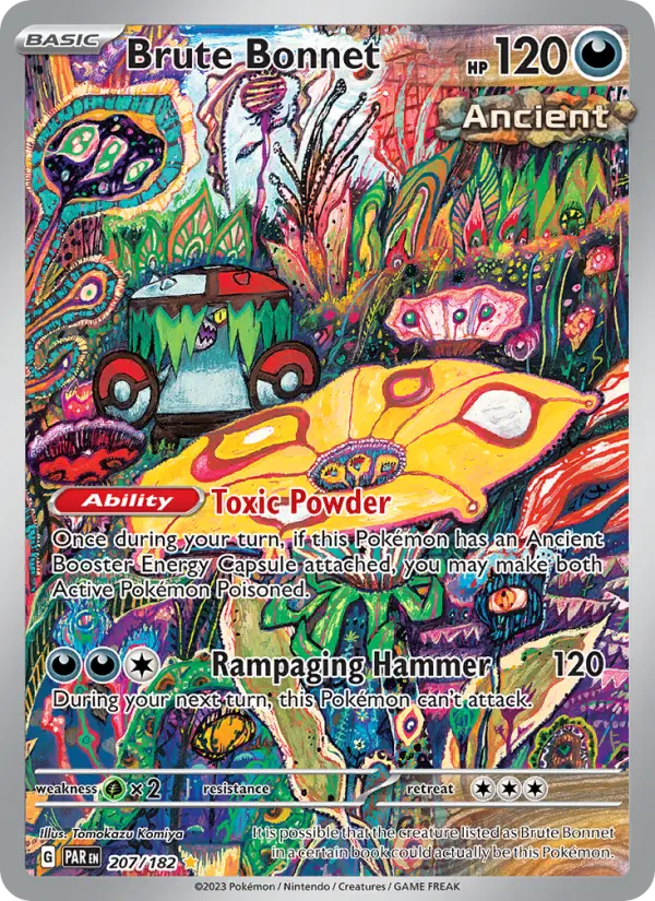 Brute Bonnet Holo 207/182 Paradox Rift Pokémon Card
