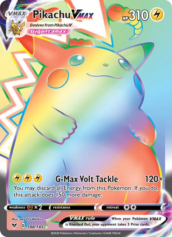 Pikachu VMAX Holo 188/185 Vivid Voltage Pokémon Card