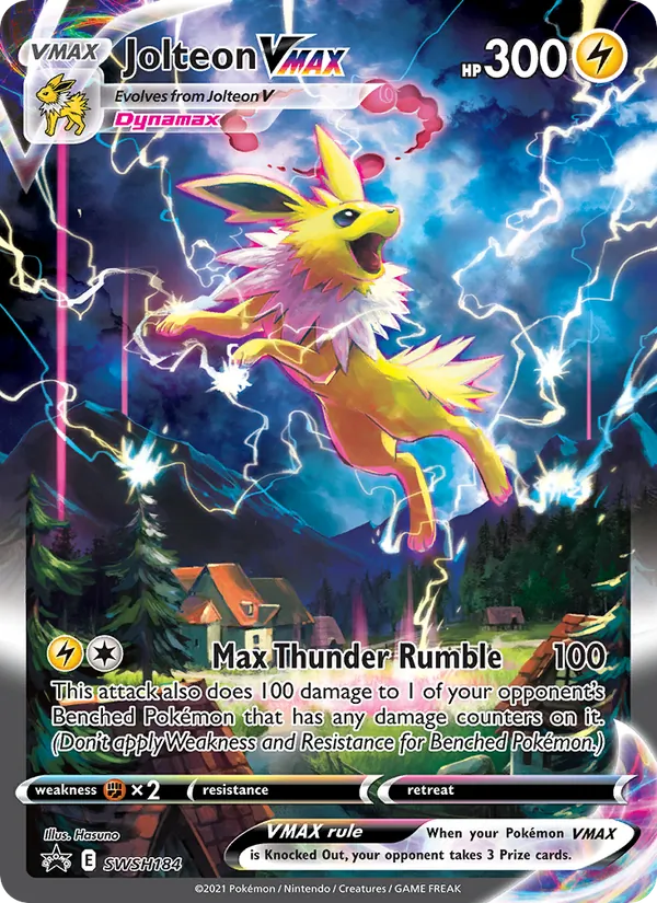 Jolteon VMAX Holo WH184/307 SWSH Black Star Promos Pokémon Card