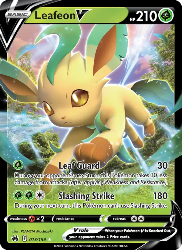Leafeon V Holo 013/159 Crown Zenith Pokémon Card