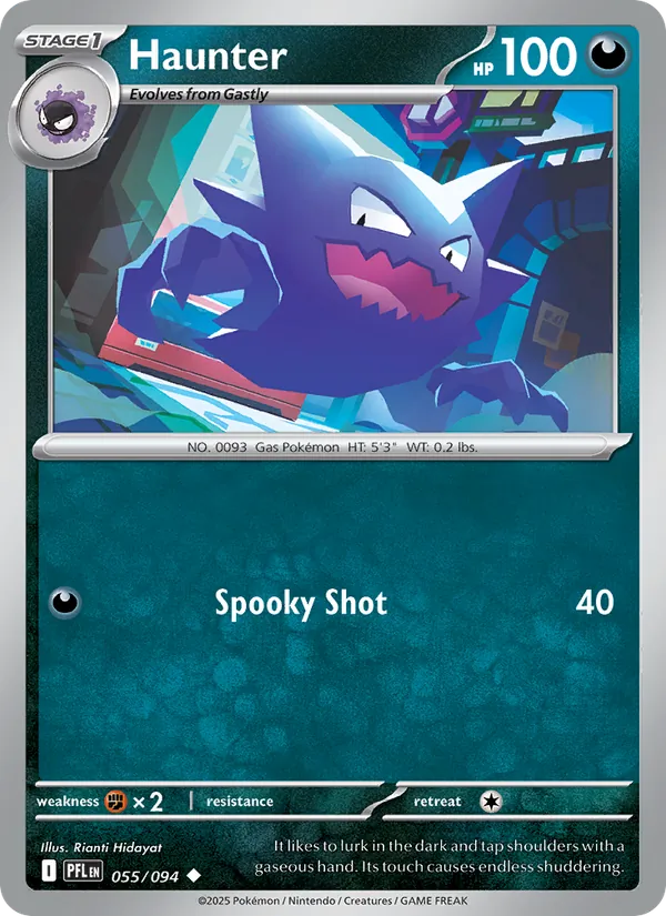 Haunter Non-Holo 055/94 Phantasmal Flames Pokémon Card
