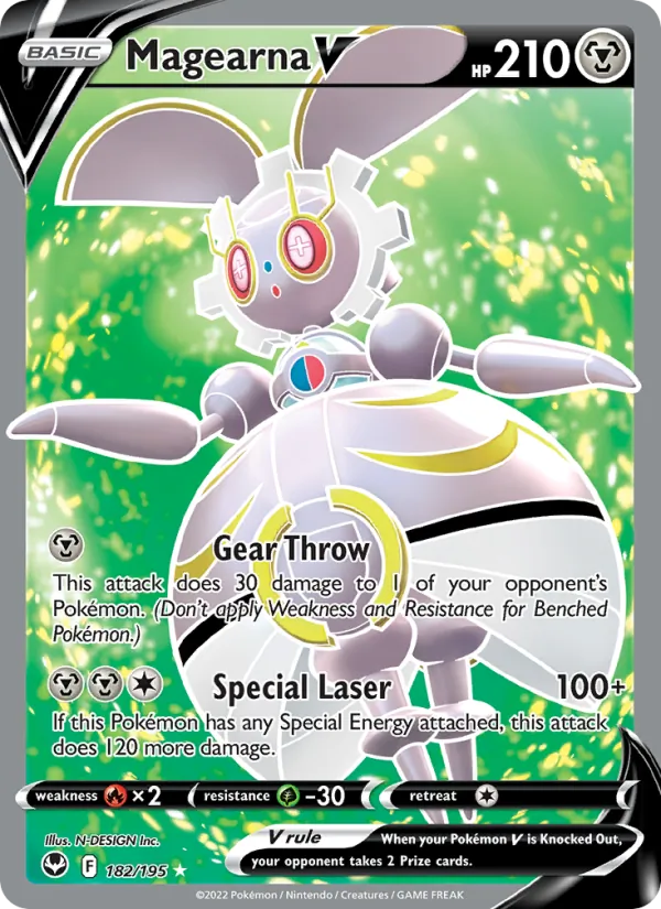 Magearna V Holo 182/195 Silver Tempest Pokémon Card