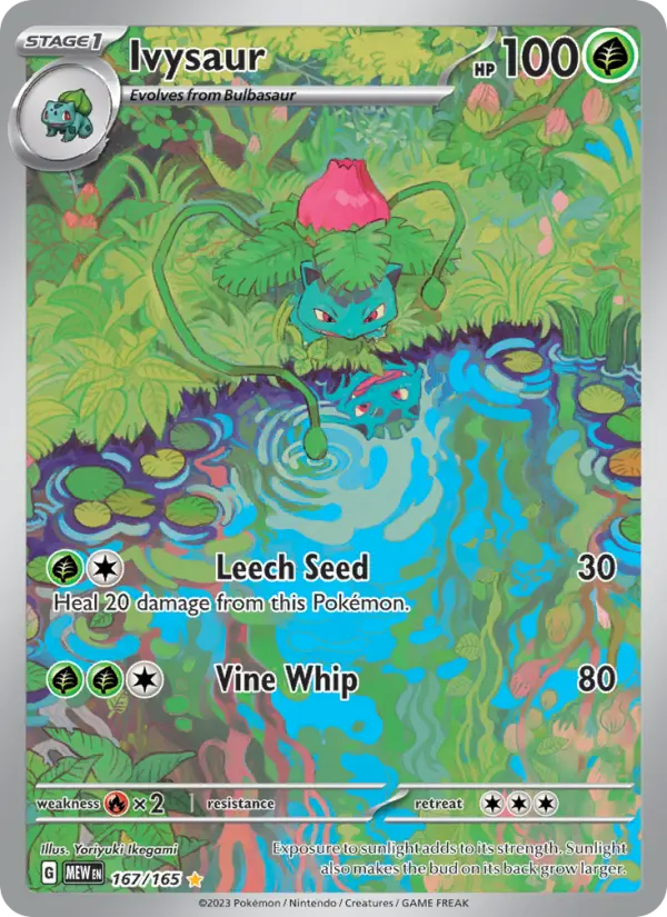 Ivysaur Holo 167/165 151 Pokémon Card