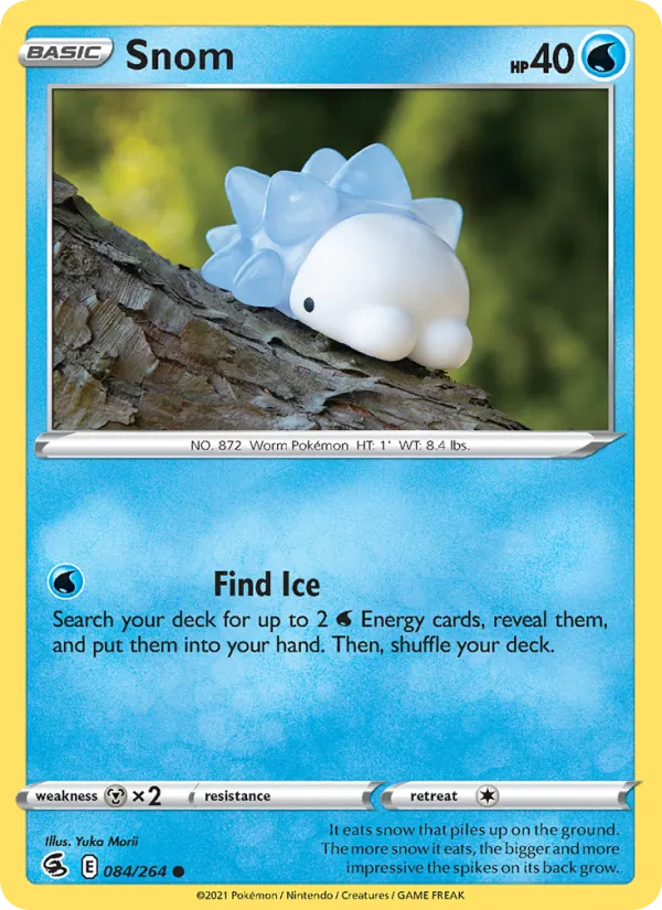 Snom Reverse Holo 084/264 Fusion Strike Pokémon Card
