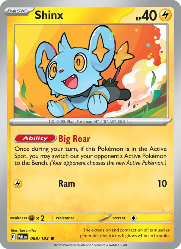 Shinx Non-Foil 068/193 Paldea Evolved Pokémon Card