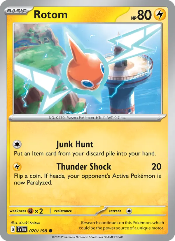 Rotom Non-Foil 070/198 Scarlet & Violet Pokémon Card