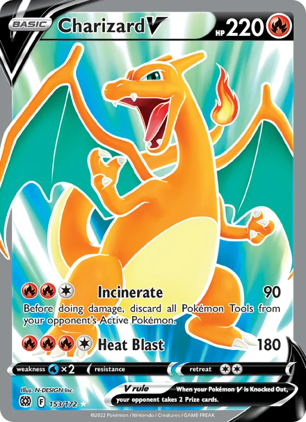 Charizard V Holo 153/172 Brilliant Stars Pokémon Card