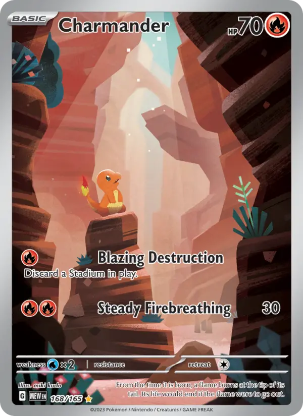 Charmander Holo 168/165 151 Pokémon Card