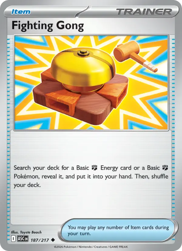 Fighting Gong Reverse Holo 187/217 Ascended Heroes Pokémon Card