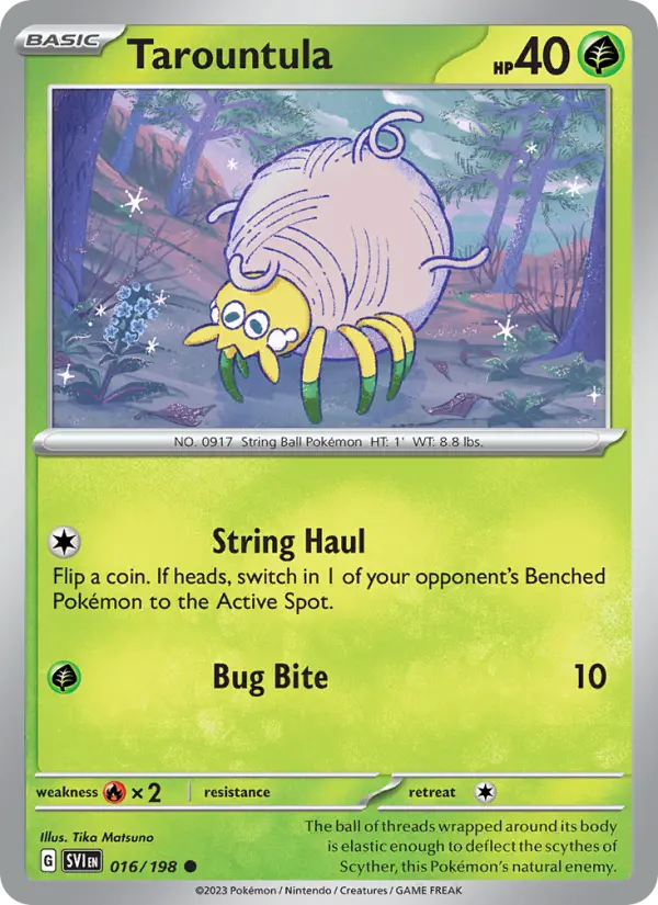 Tarountula Non-Foil 016/198 Scarlet & Violet Pokémon Card