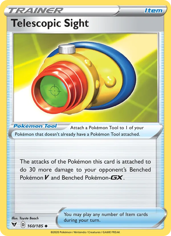 Telescopic Sight Reverse Holo 160/185 Vivid Voltage Pokémon Card