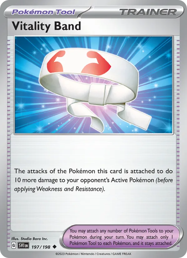 Vitality Band Non-Holo 197/198 Scarlet & Violet Pokémon Card