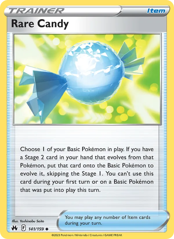 Rare Candy Reverse Holo 141/159 Crown Zenith Pokémon Card