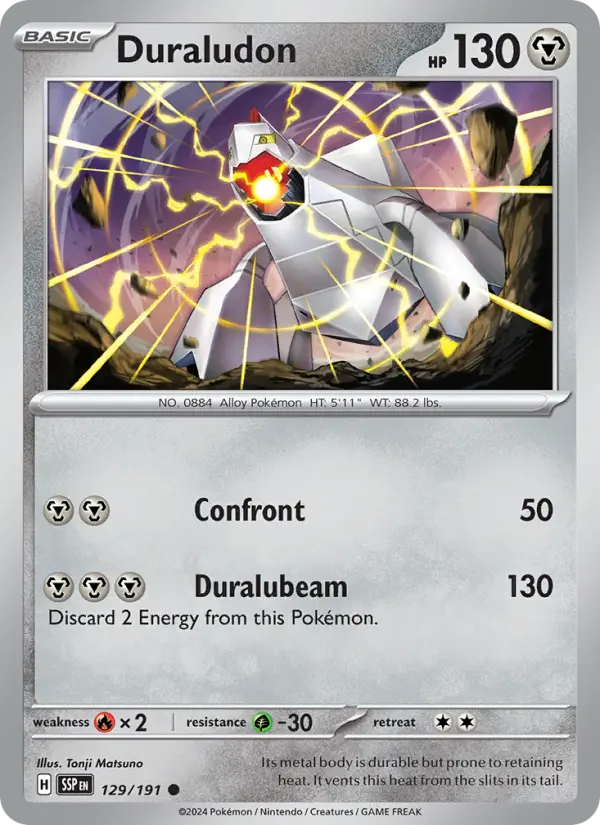 Duraludon Reverse Holo 129/191 Surging Sparks Pokémon Card