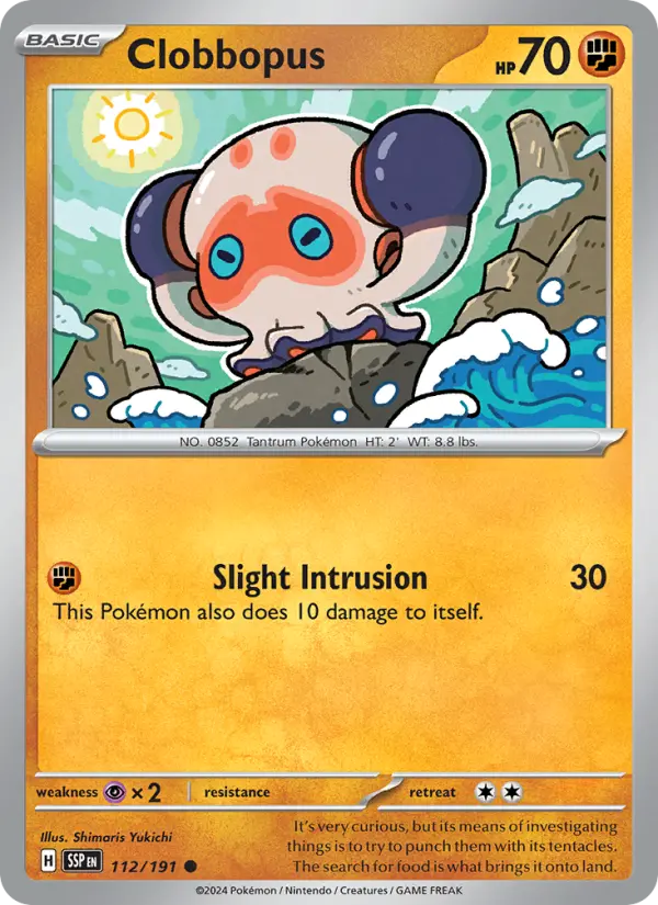 Clobbopus Reverse Holo 112/191 Surging Sparks Pokémon Card