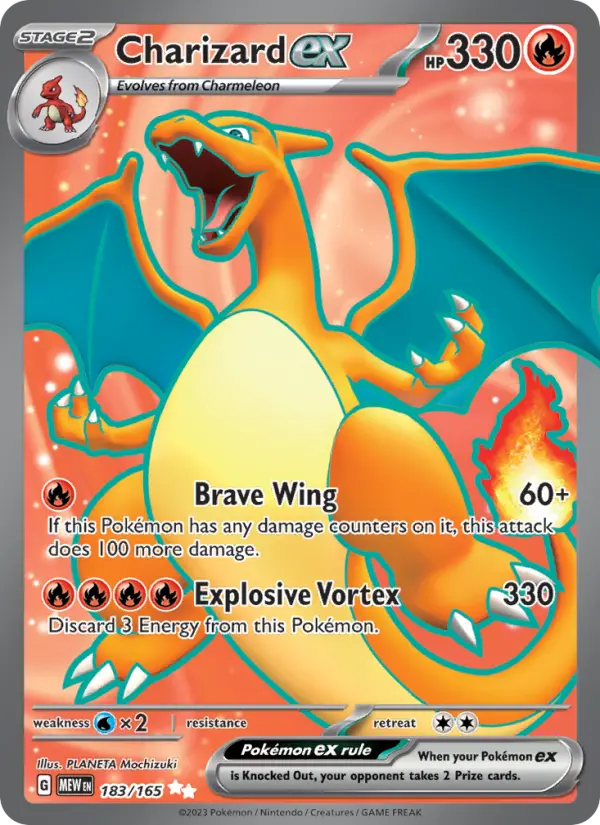 Charizard ex Holo 183/165 151 Pokémon Card