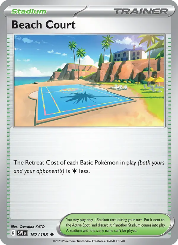 Beach Court Non-Foil 167/198 Scarlet & Violet Pokémon Card