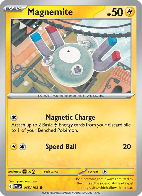 Magnemite Non-Foil 065/193 Paldea Evolved Pokémon Card