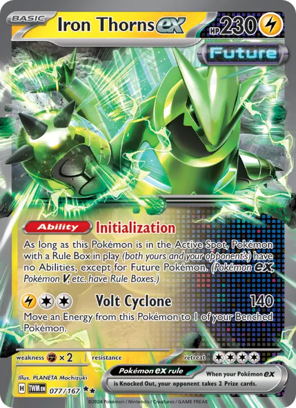 Iron Thorns ex Holo 077/167 Twilight Masquerade Pokémon Card