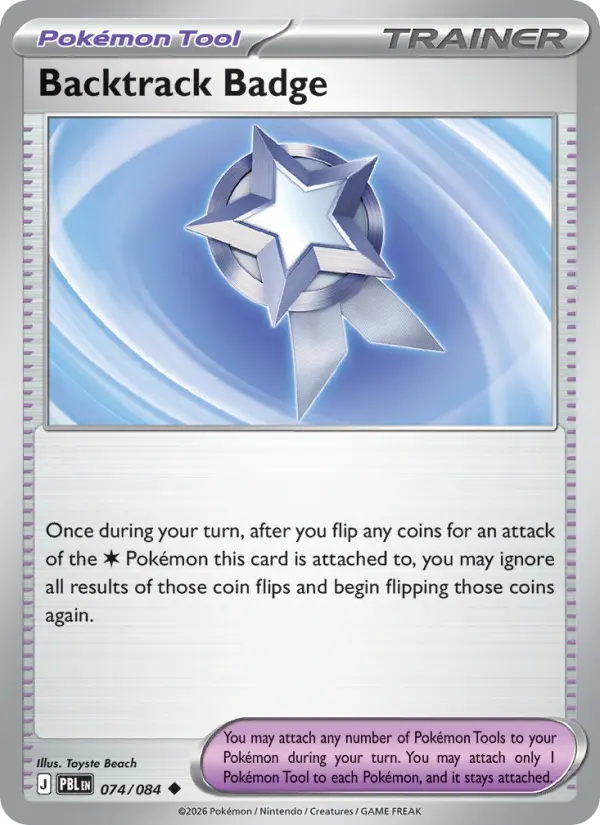 Backtrack Badge Reverse Holo 074/84 Pitch Black Pokémon Card