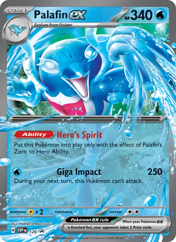 Palafin ex Non-Foil 126/225 SVP Black Star Promos Pokémon Card