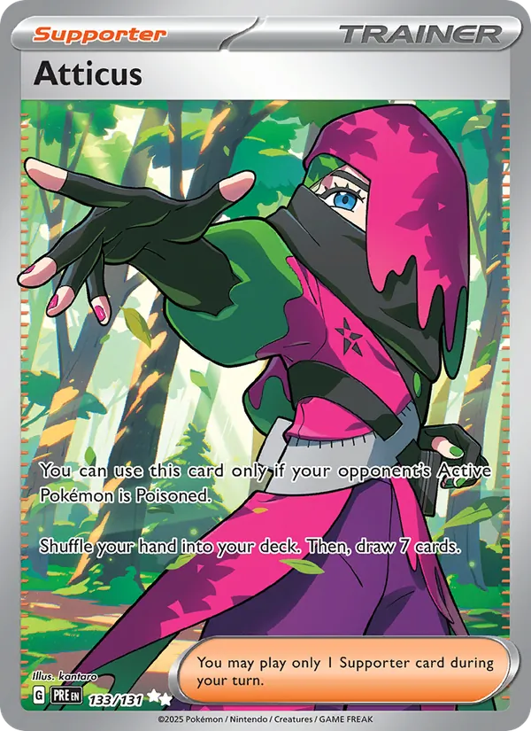 Atticus Holo 133/131 Prismatic Evolutions Pokémon Card
