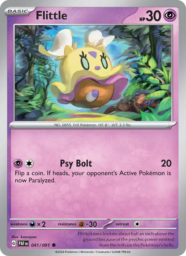 Flittle Reverse Holo 041/91 Paldean Fates Pokémon Card
