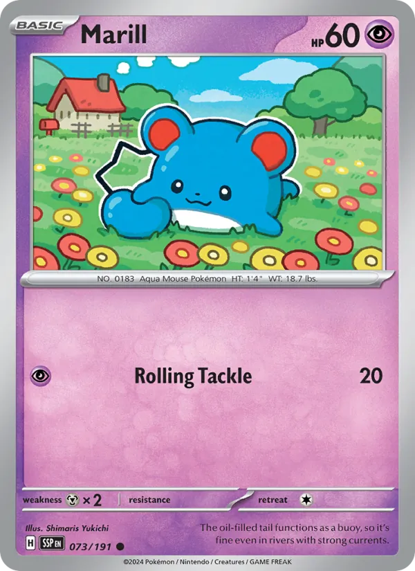 Marill Normal 073/191 Surging Sparks Pokémon Card