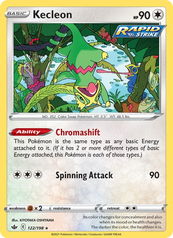 Kecleon Reverse Holo 122/198 Chilling Reign Pokémon Card