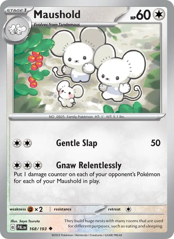 Maushold Non-Foil 168/193 Paldea Evolved Pokémon Card