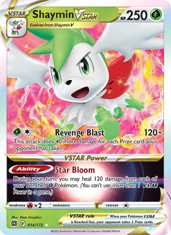 Shaymin VSTAR Holo 014/172 Brilliant Stars Pokémon Card