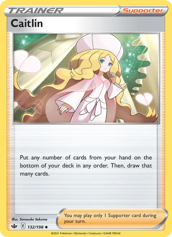 Caitlin Reverse Holo 132/198 Chilling Reign Pokémon Card