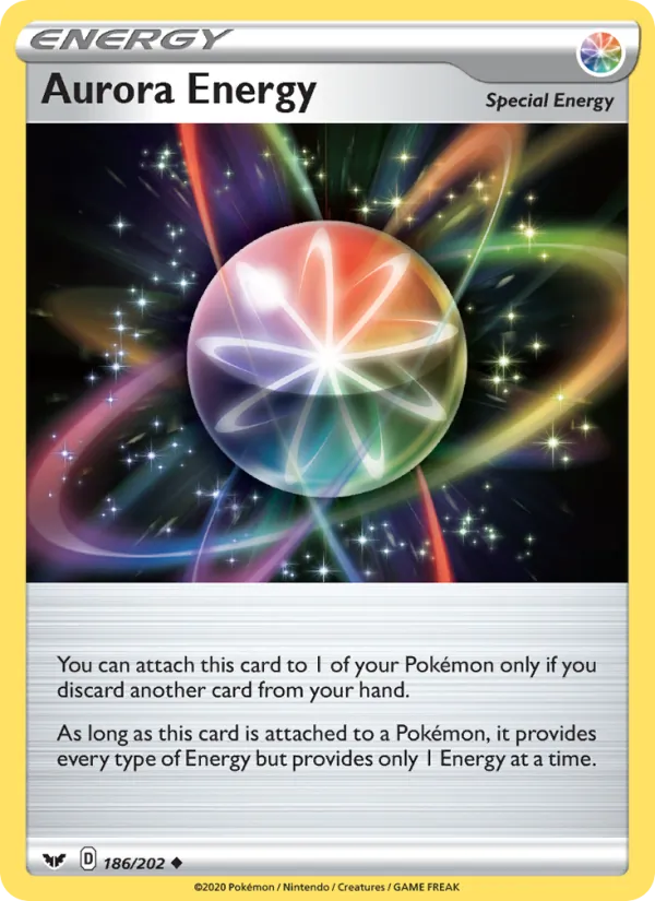 Aurora Energy Reverse Holo 186/202 Sword & Shield Pokémon Card