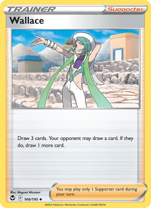 Wallace Reverse Holo 166/195 Silver Tempest Pokémon Card