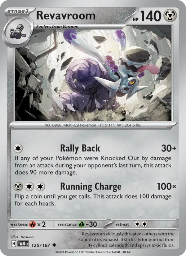 Revavroom Reverse Holo 125/167 Twilight Masquerade Pokémon Card