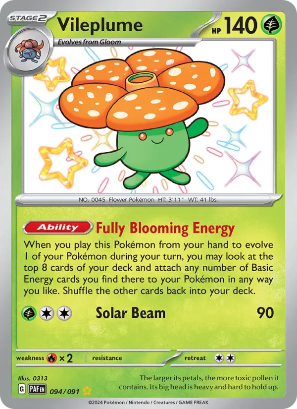 Vileplume Holo 094/91 Paldean Fates Pokémon Card