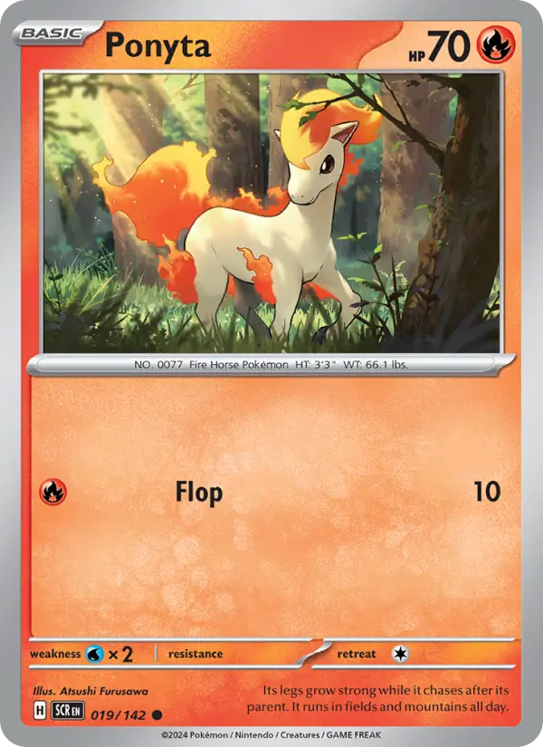 Ponyta Reverse Holo 019/142 Stellar Crown Pokémon Card