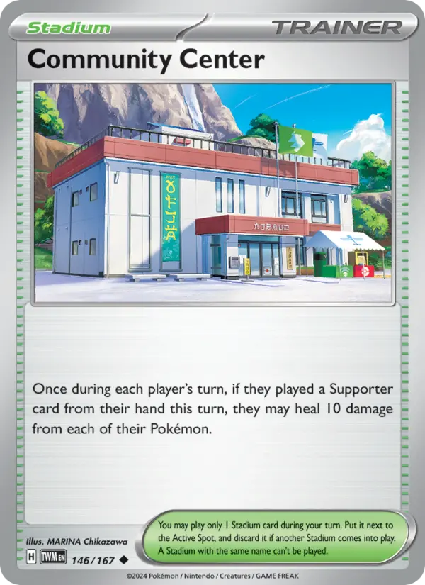 Community Center Reverse Holo 146/167 Twilight Masquerade Pokémon Card