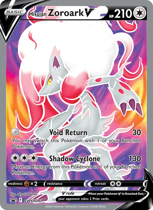 Hisuian Zoroark V Holo WH297/307 SWSH Black Star Promos Pokémon Card