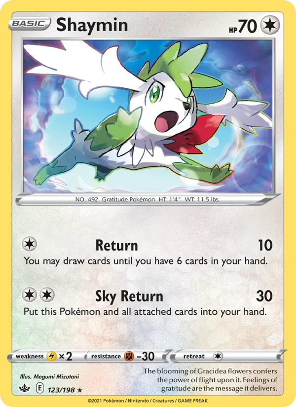 Shaymin Reverse Holo 123/198 Chilling Reign Pokémon Card