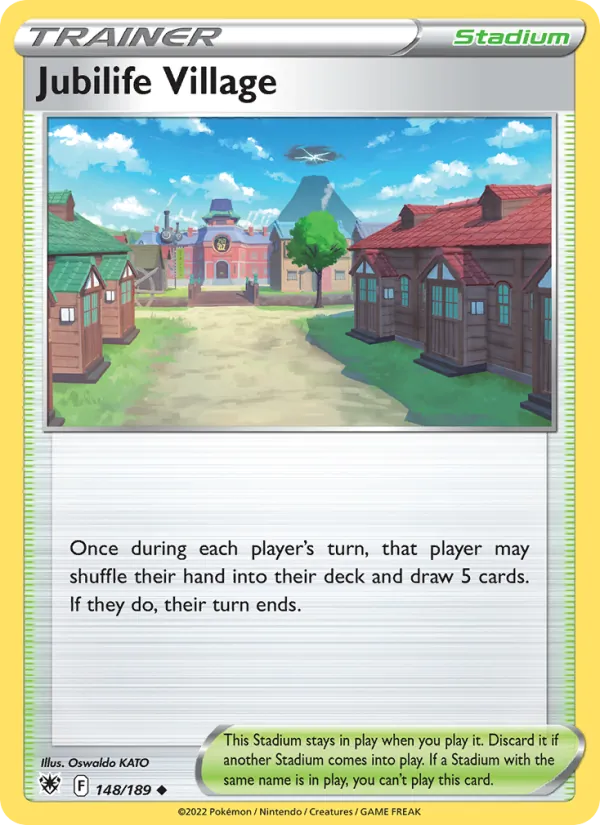 Jubilife Village Reverse Holo 148/189 Astral Radiance Pokémon Card